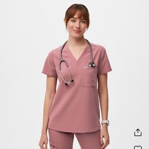 FIGS - Women's Mauve Catarina Top & Zamora Scrub Pants